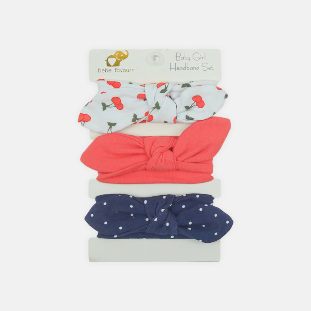 HEAD BANDS PK-3 BLUE POLKA DOT