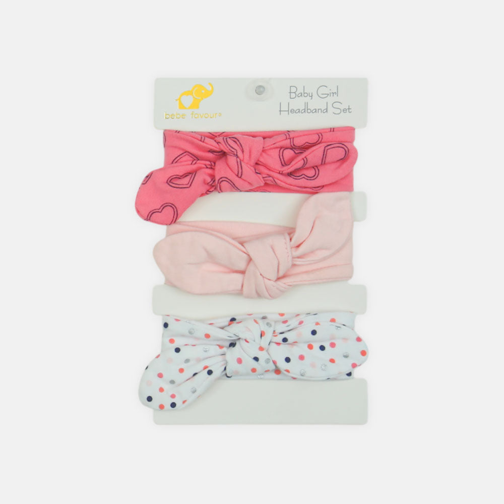 HEAD BANDS PK-3 MULTI POLKA DOT