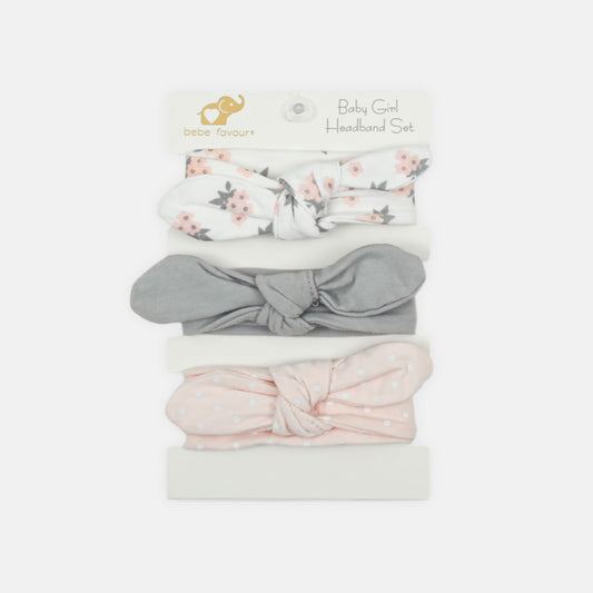 HEAD BANDS PK-3 WHITE FLORAL