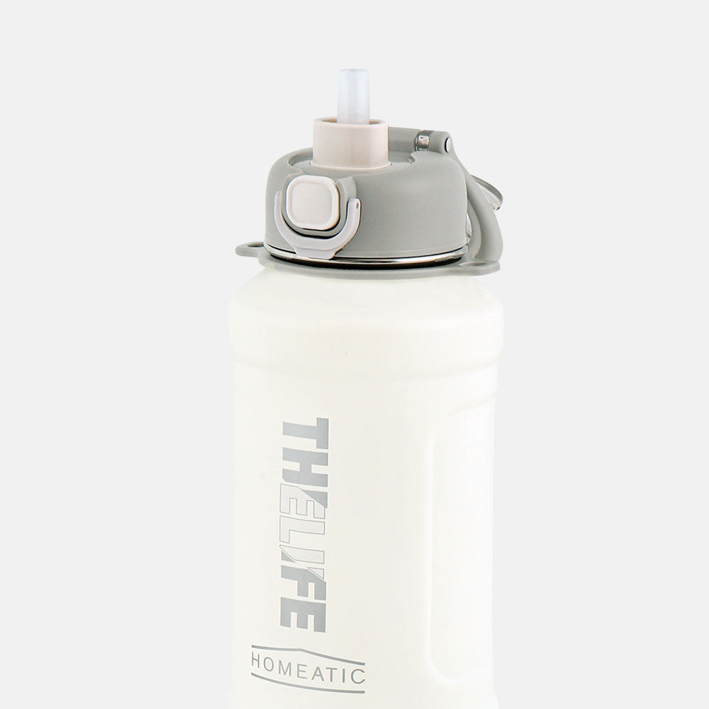 STEEL WATER BOTTLE 1000 ML WHITE SPORTS