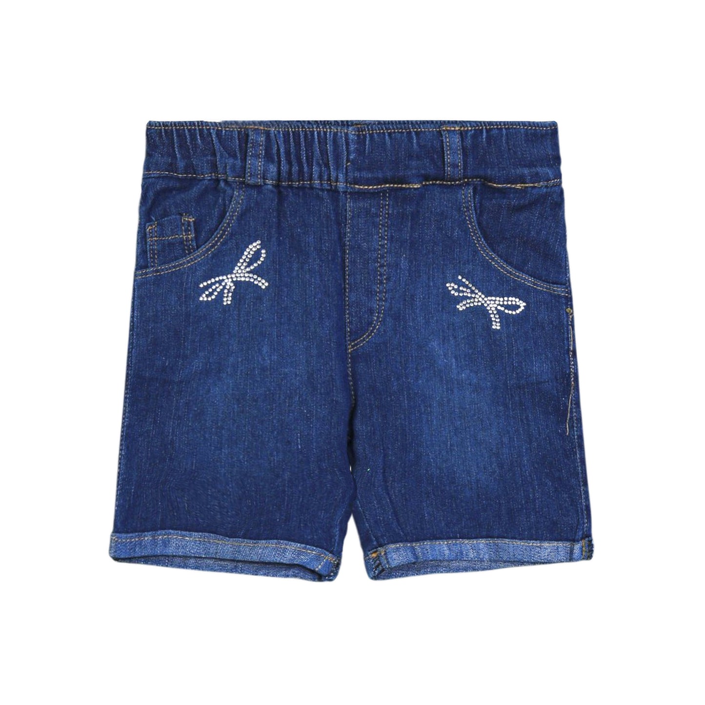 DENIM BOW SHORT JEANS
