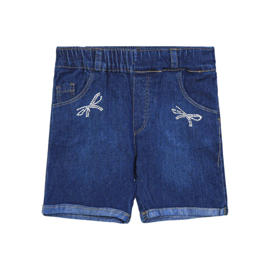 DENIM BOW SHORT JEANS