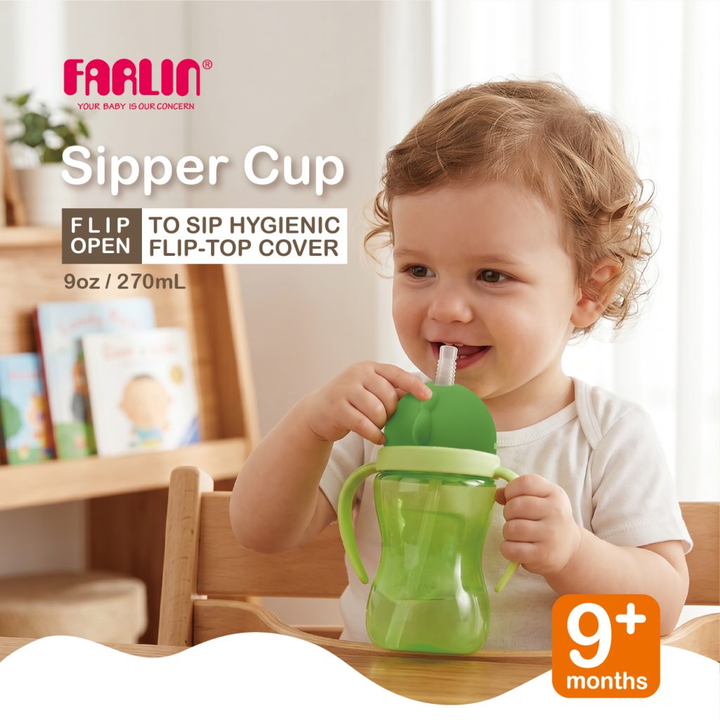 Farlin Sipper Cup With Handle Green - 270ml