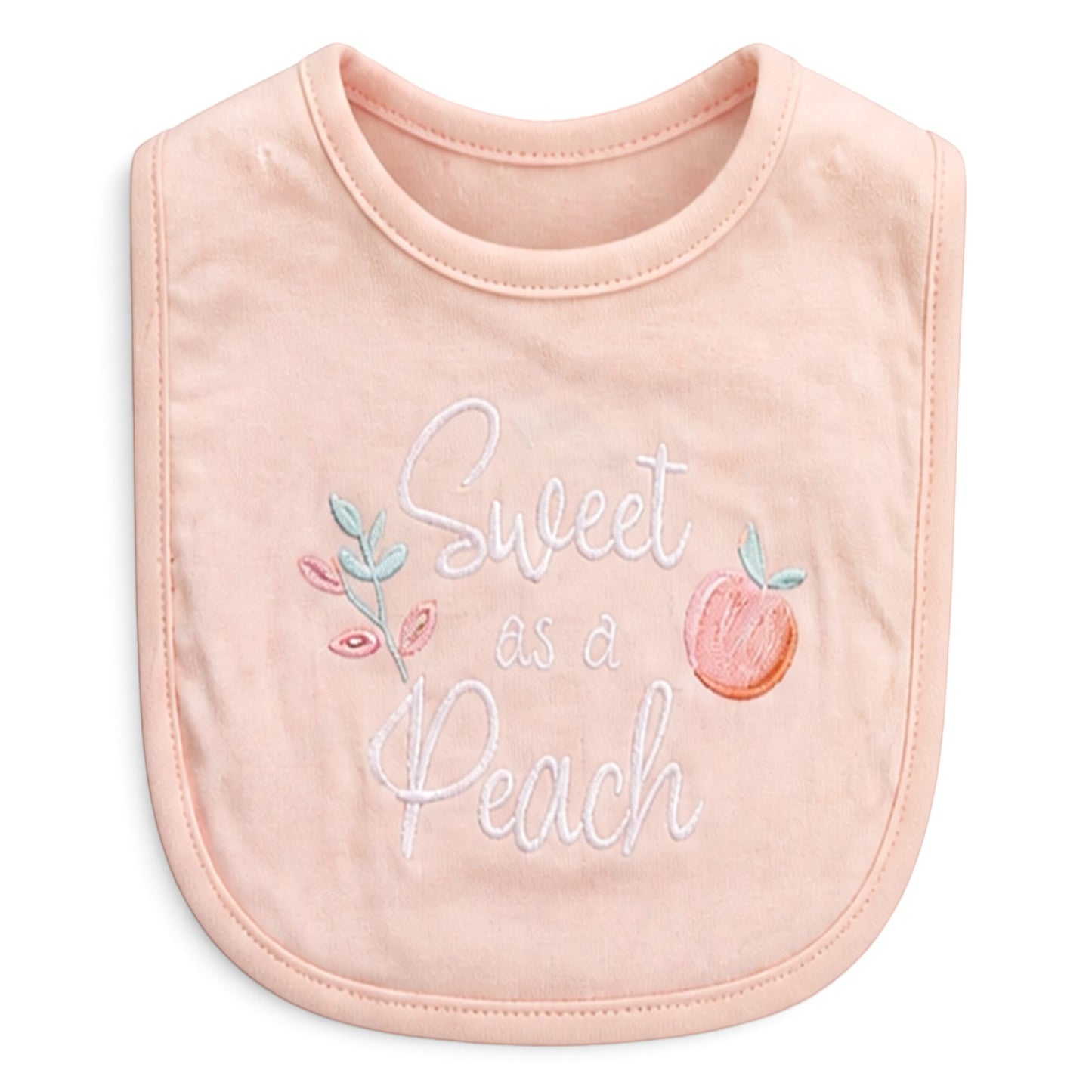 PEACH & SAGE BABY BIBS PK-3 & 2 BOOTIES