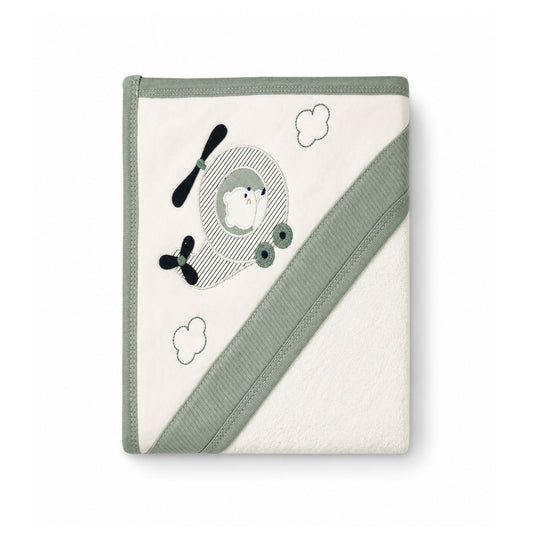 HELICOPTER TEDDY HOODED BATH TOWEL