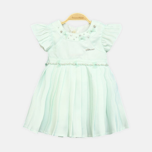 Mint Green Pleated Frock