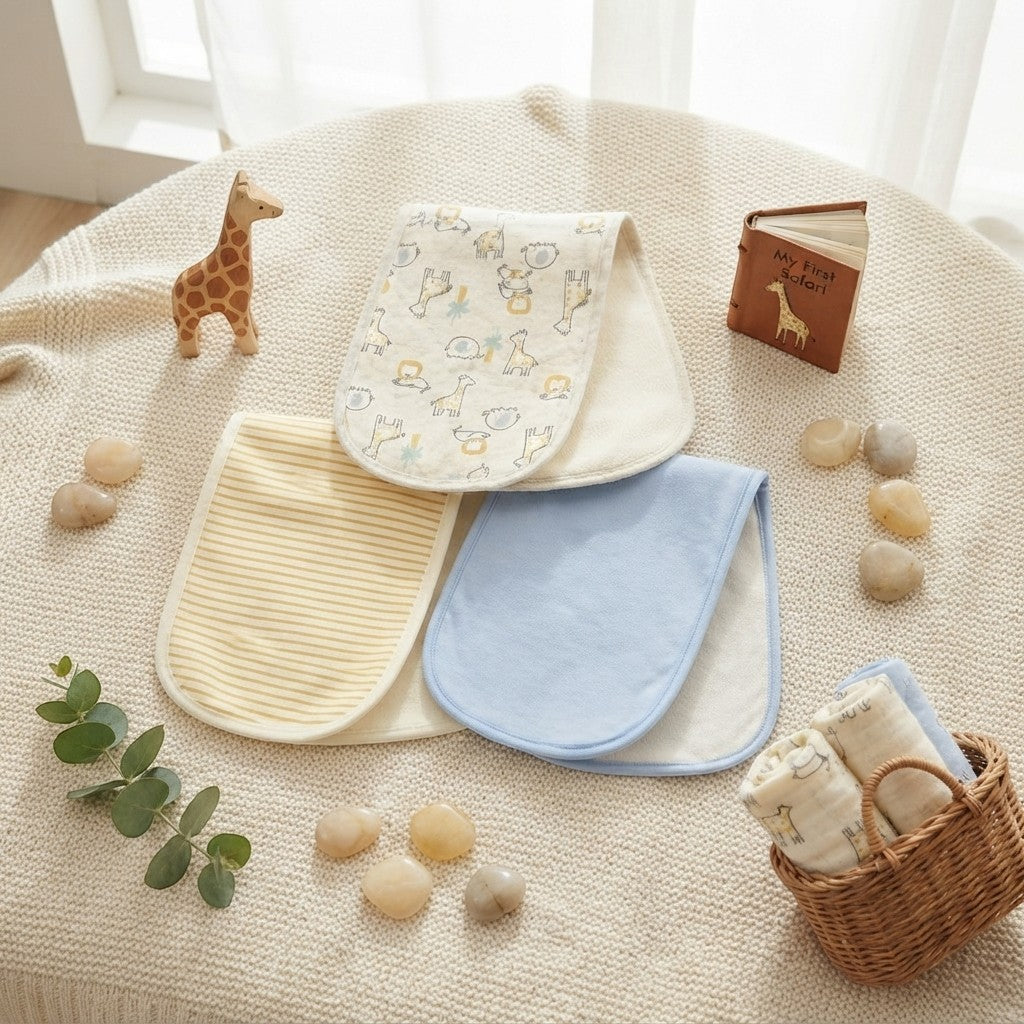 MULTI-PATTERN BURP CLOTH PK-3