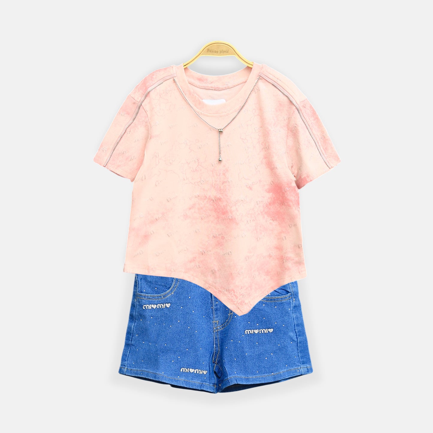 Tie-Dye Chic Set - Pink & White