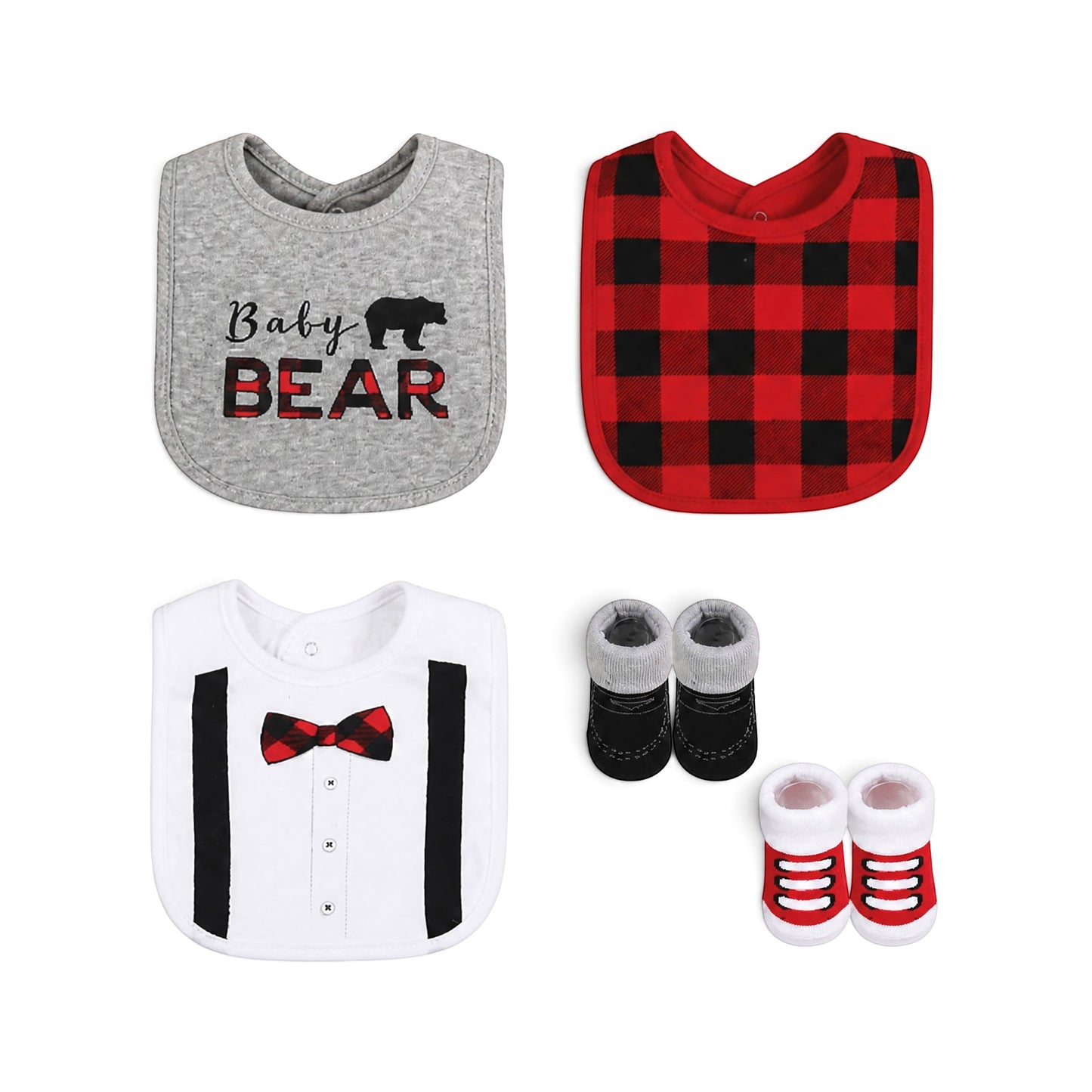 BABY BEAR INFANT BIBS PK-3 & 2 BOOTIES