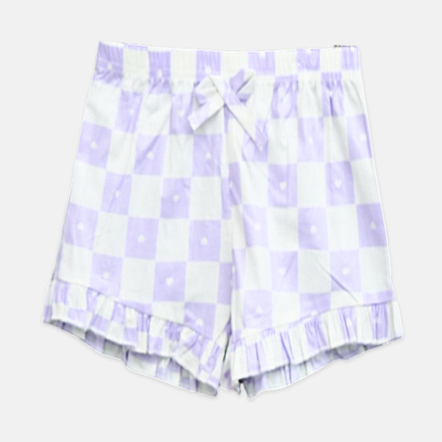 2-Piece Purple Checkered Heart Set