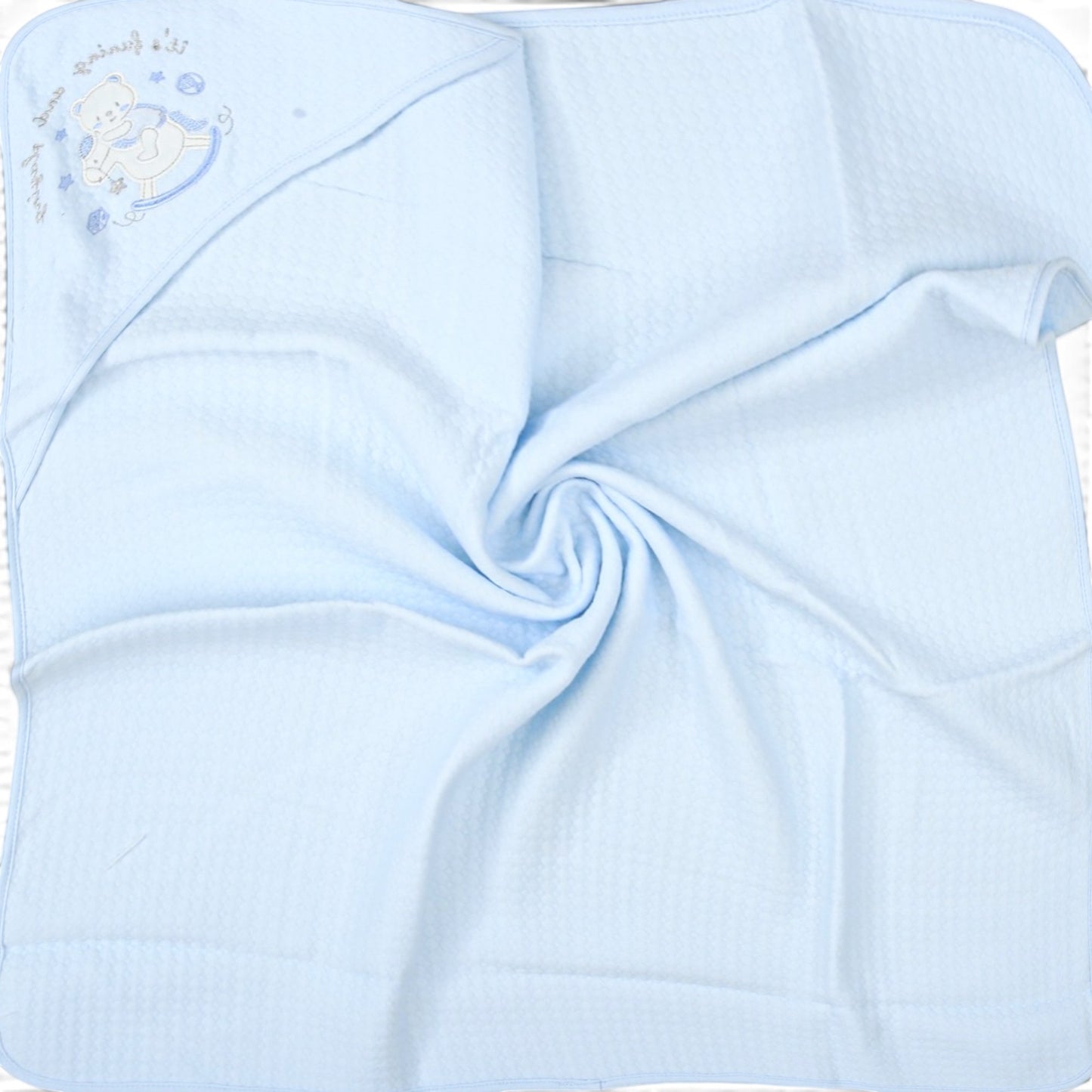 LIGHT BLUE HOODED ROCKING BEAR WRAPING SHEET