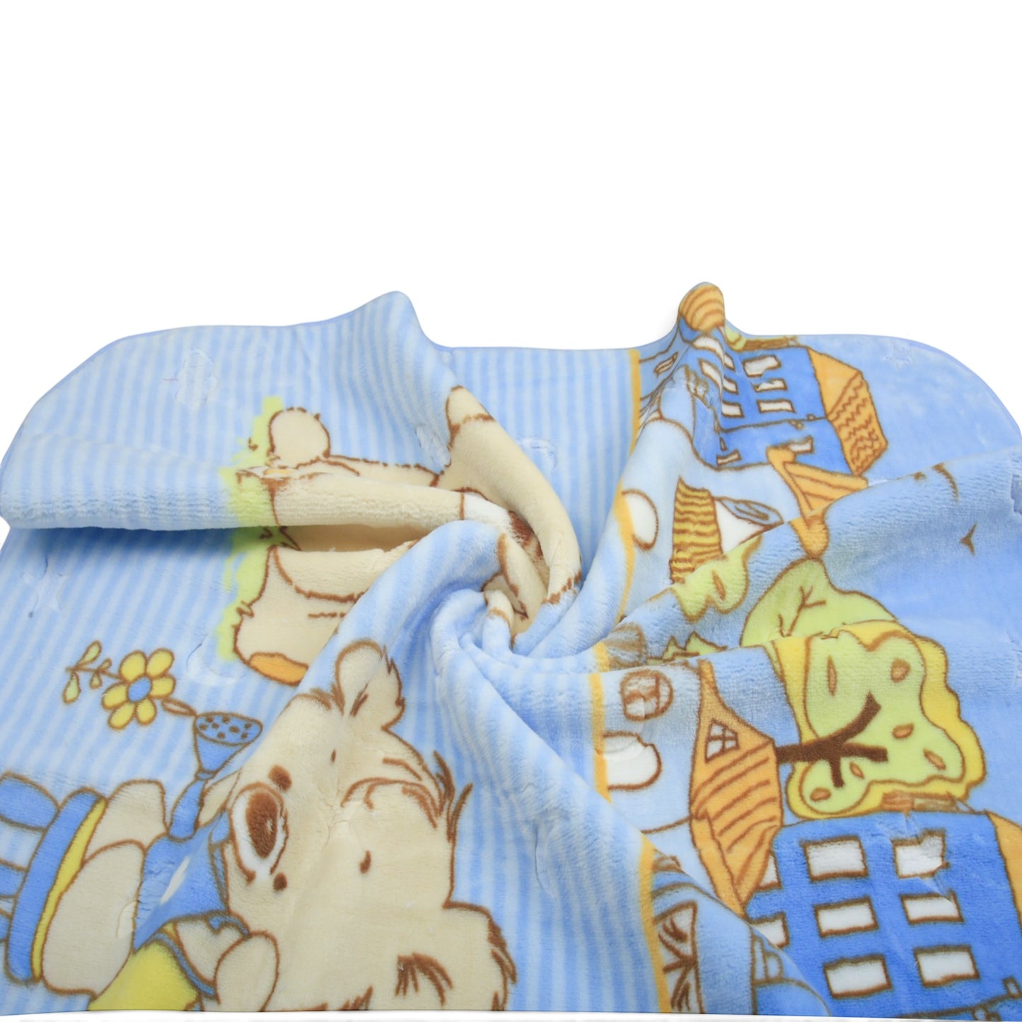 BLUE TEDDY BEAR BLANKET