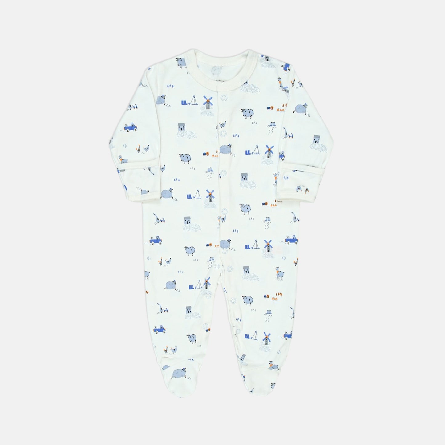 Happy Moo Sleepsuits Pk-3