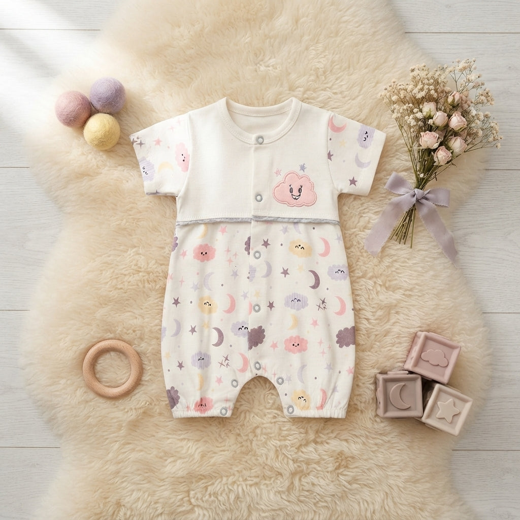 BABY "DREAMY CLOUD & MOON" ROMPER