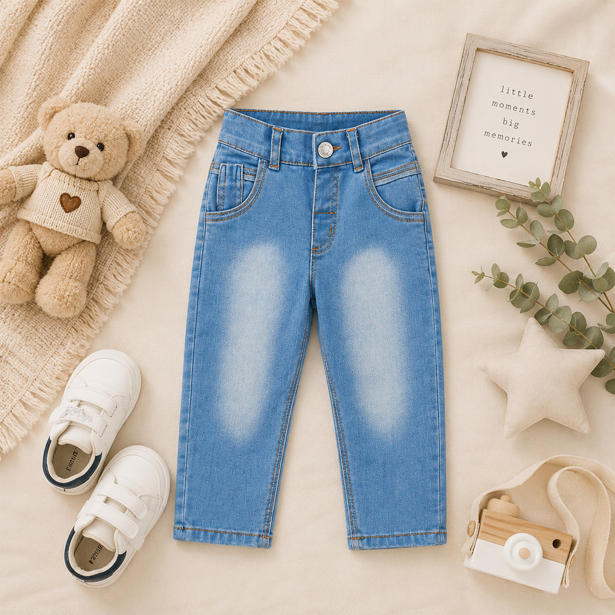 LIGHT WASH DENIM BOY JEANS
