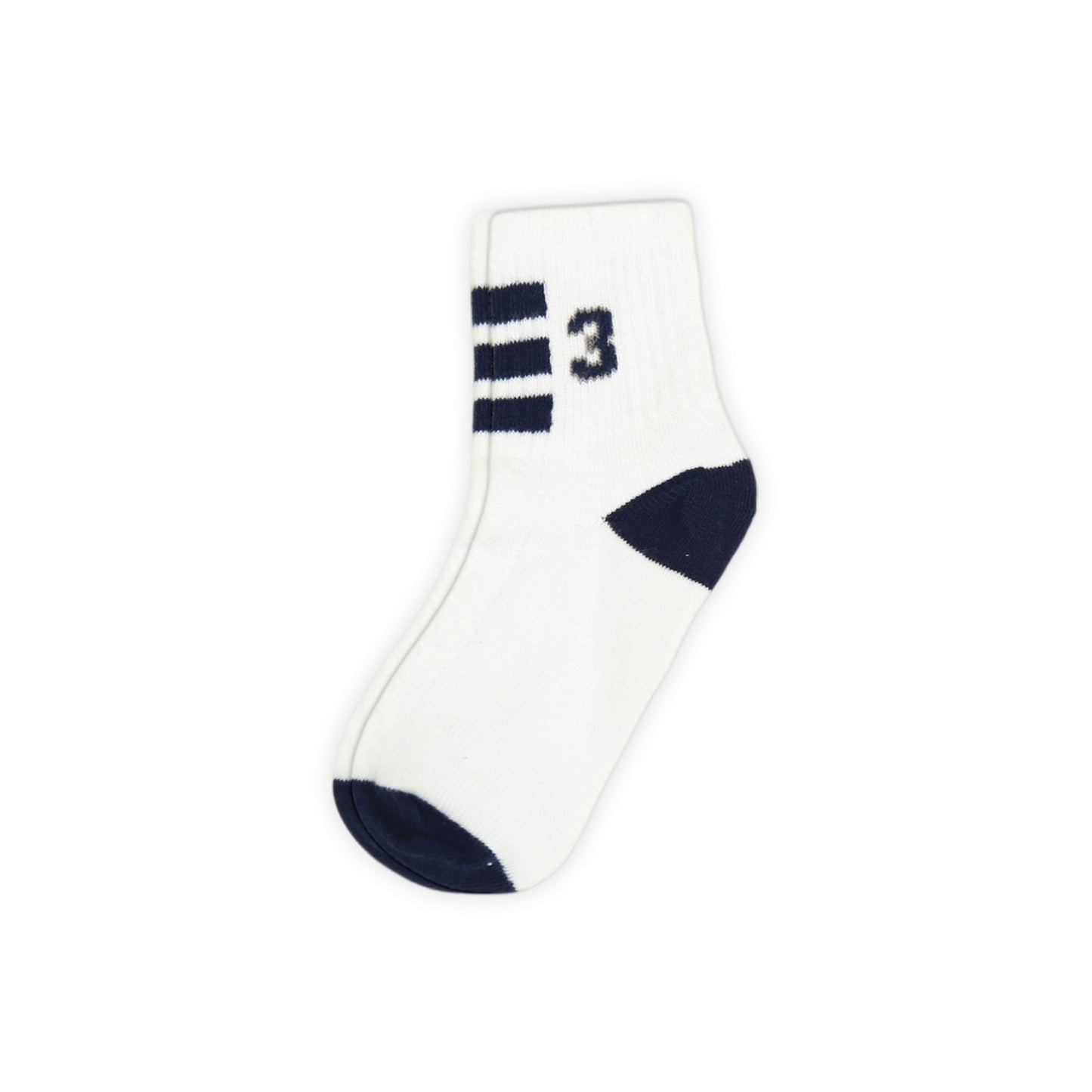 NUMBERED BLACK ANKLE BOY SOCKS