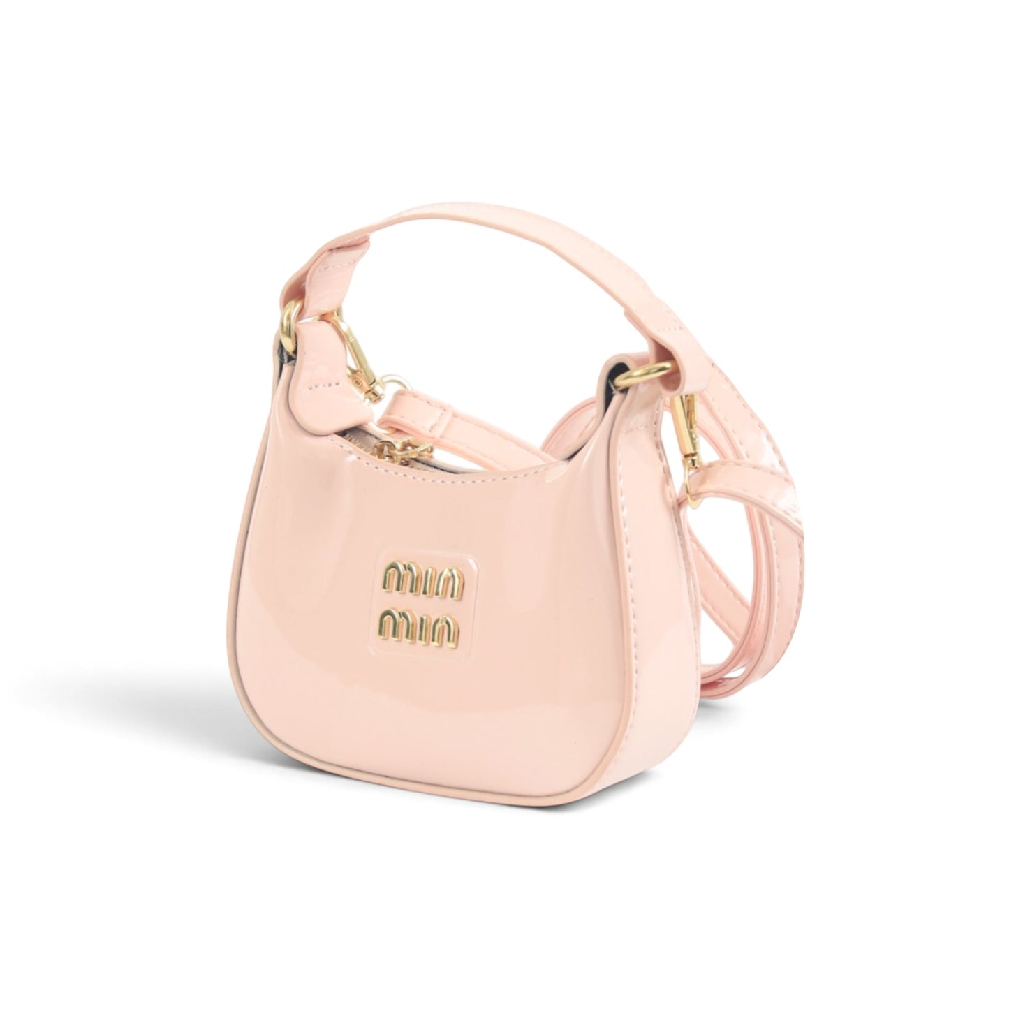 Chic Pink Patent Mini Shoulder Bag
