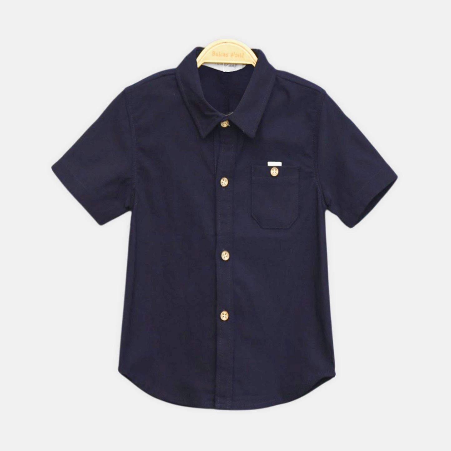 Navy Blue Stretchable Shirt