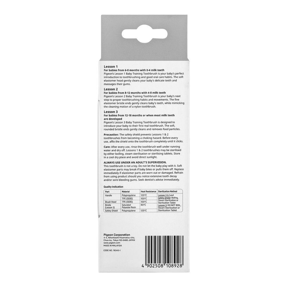 TRAINING TOOTHBRUSH LESSON 123 SET