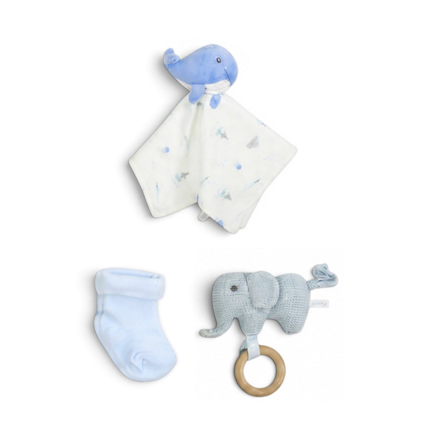 BLUE WHALE LAYETTE SET BOYS