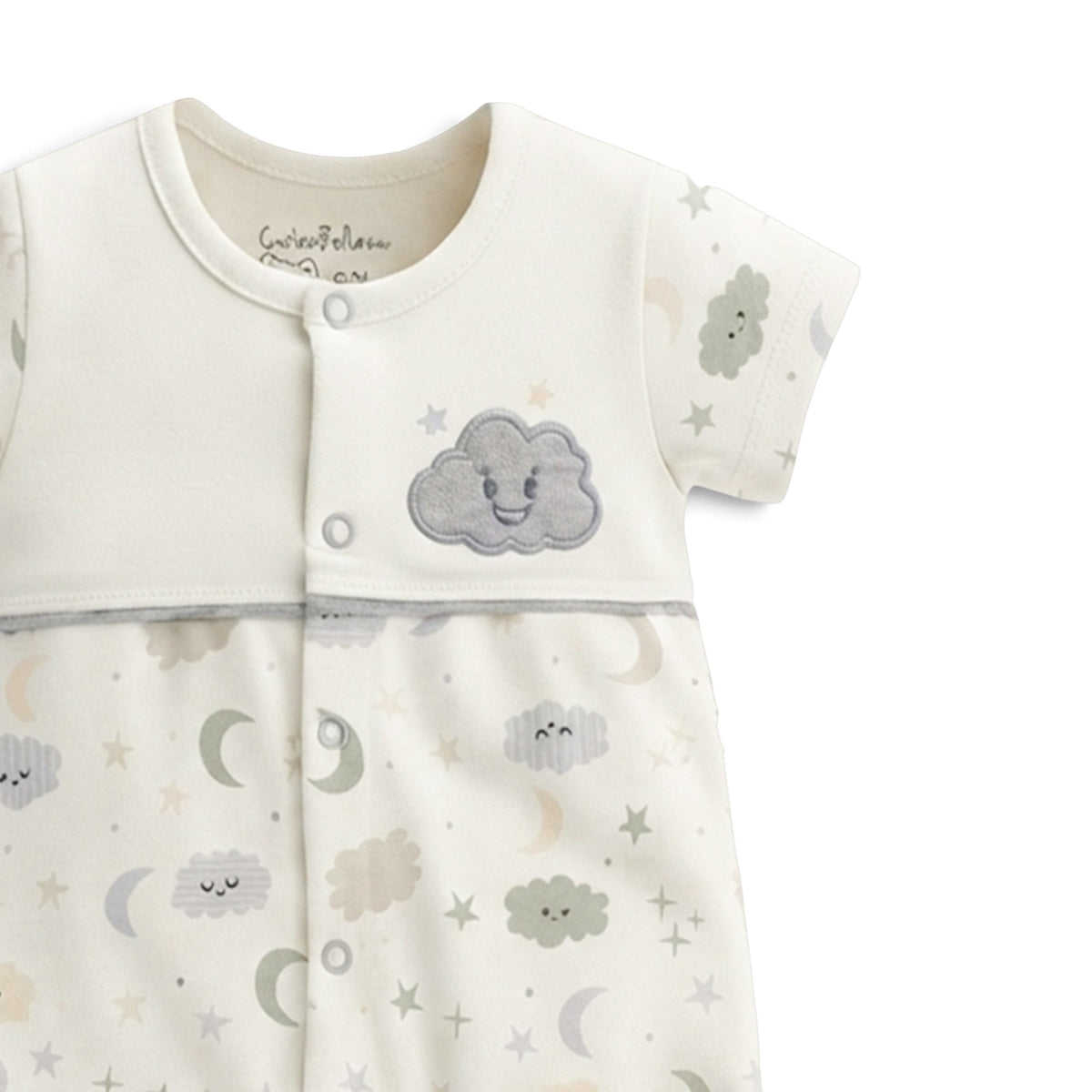 BABY BOY "DREAMY CLOUD & MOON" ROMPER