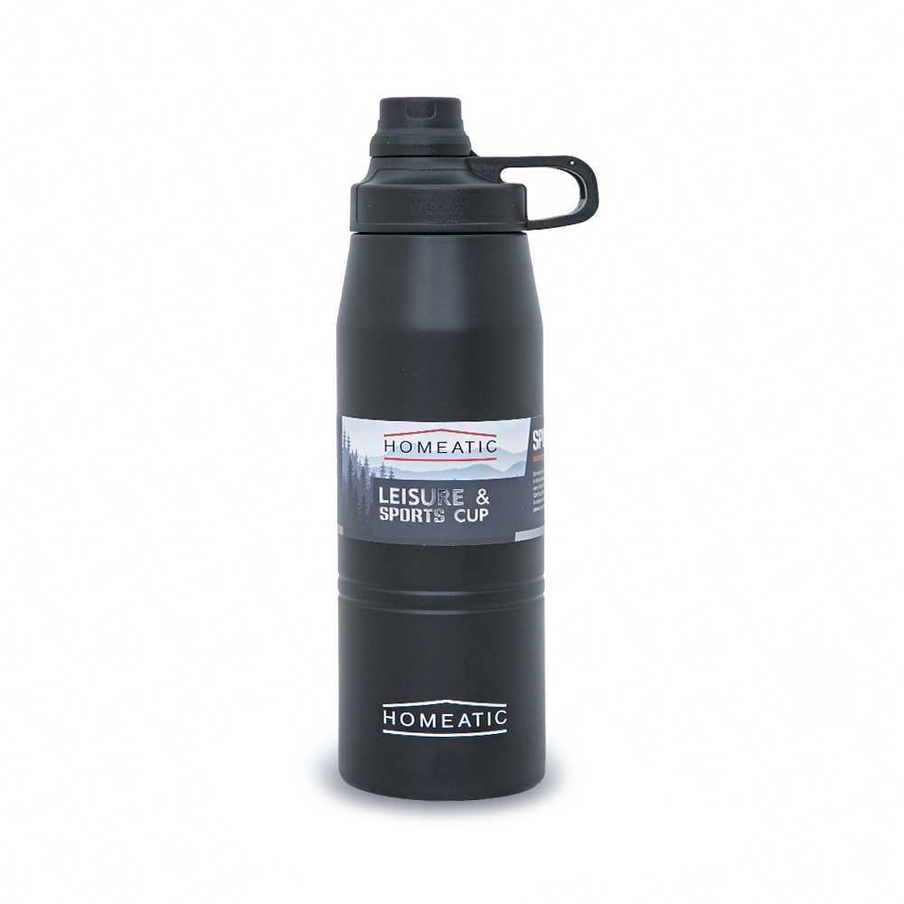 STEEL WATER BOTTLE 900 ML BLACK