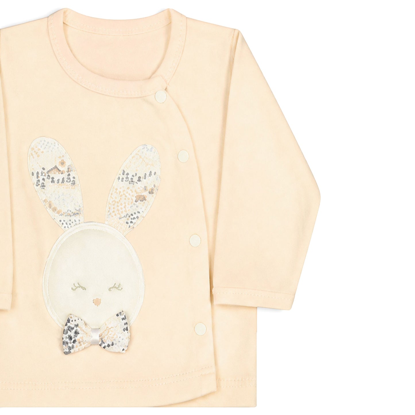 PEACH SCENIC PRINT BUNNY BABY GIRL GIFT SET