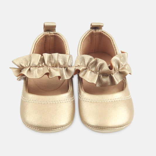 Girl Golden Ruffle Pre-Walker