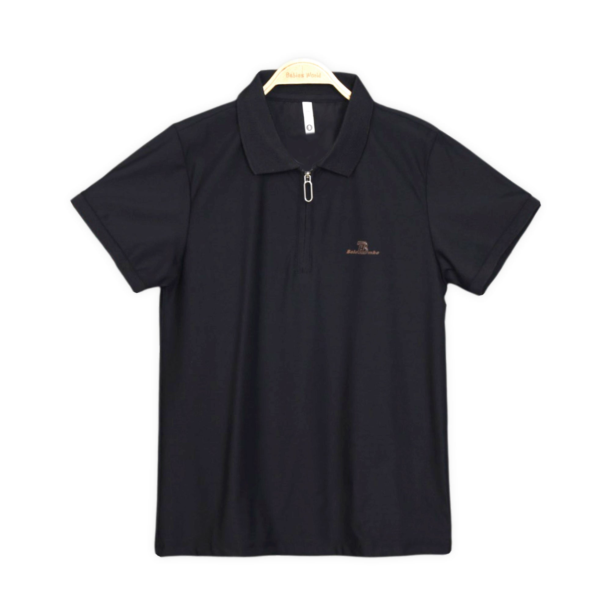 ZIPPER BLACK POLO