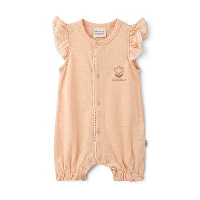 PEACH "SWEET FLOWER" ROMPER