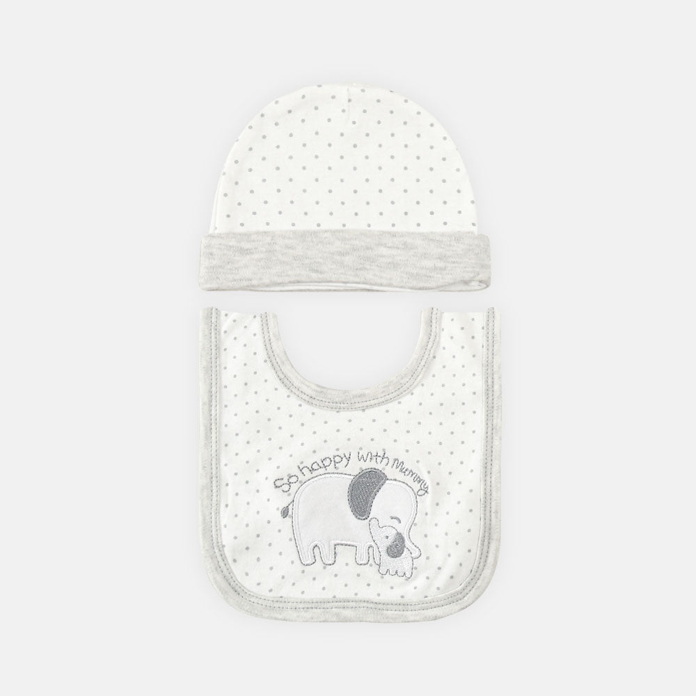 BABY BOYS GIFT SET GREY ELEPHANT