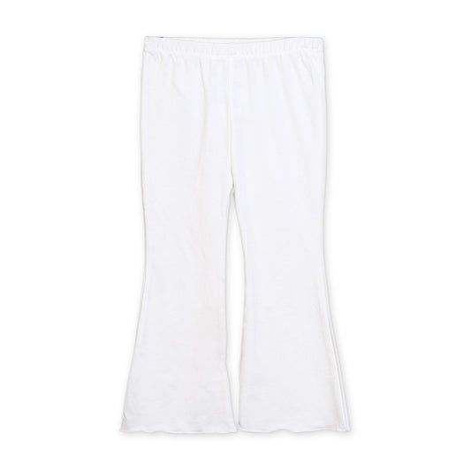 GIRLS' PLAIN WHITE FLARE TIGHTS