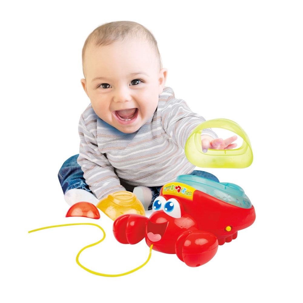 PULL ALONG CRAB STACKER