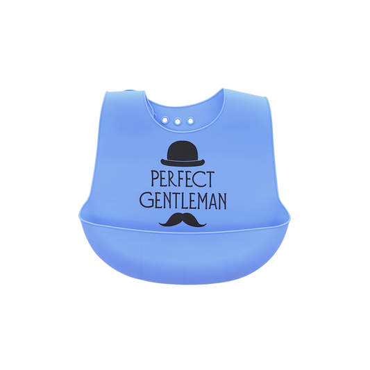 SILICONE BIB-BLUE