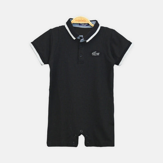 Black Polo Boy Romper