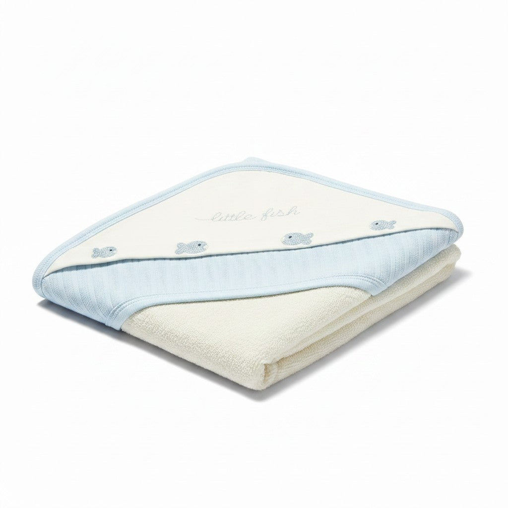 LITTLE FISH HOODED BATH TOWEL
