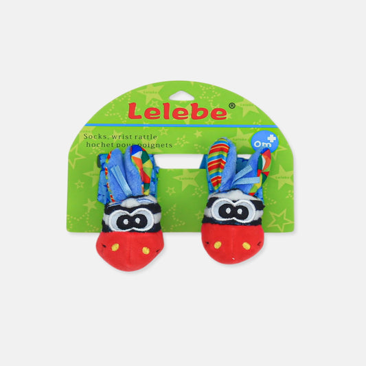 COLORFUL ZEBRA WRIST RATTLES
