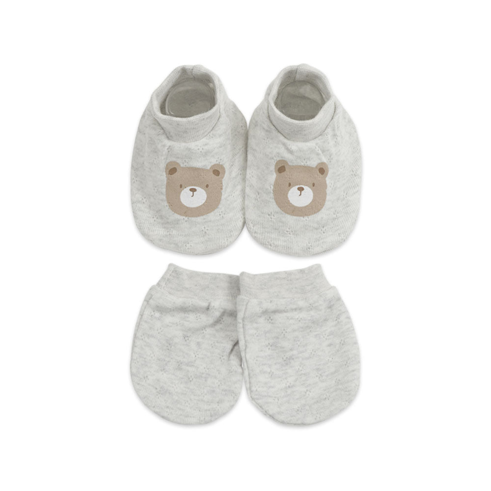 MITTENS & BOOTIES GREY BABY BEAR