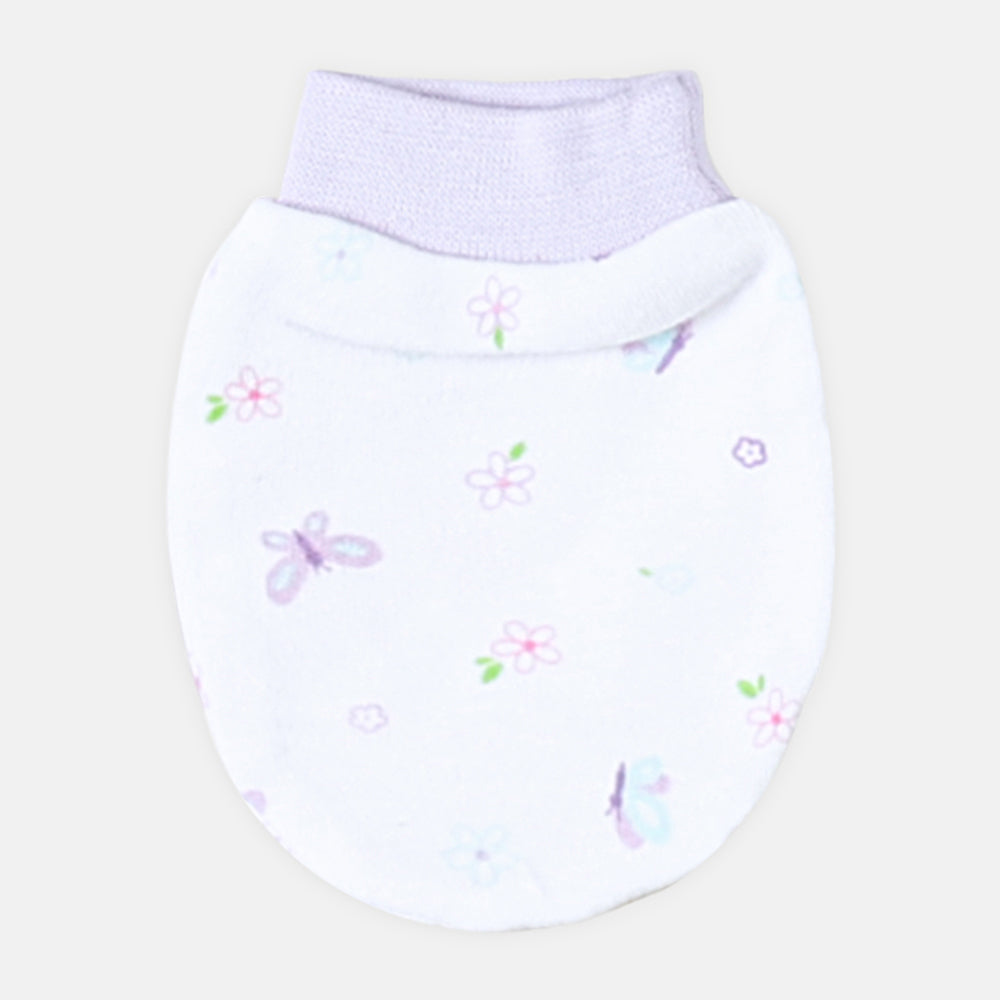 MITTENS & BOOTIES PURPLE BUTTERFLY
