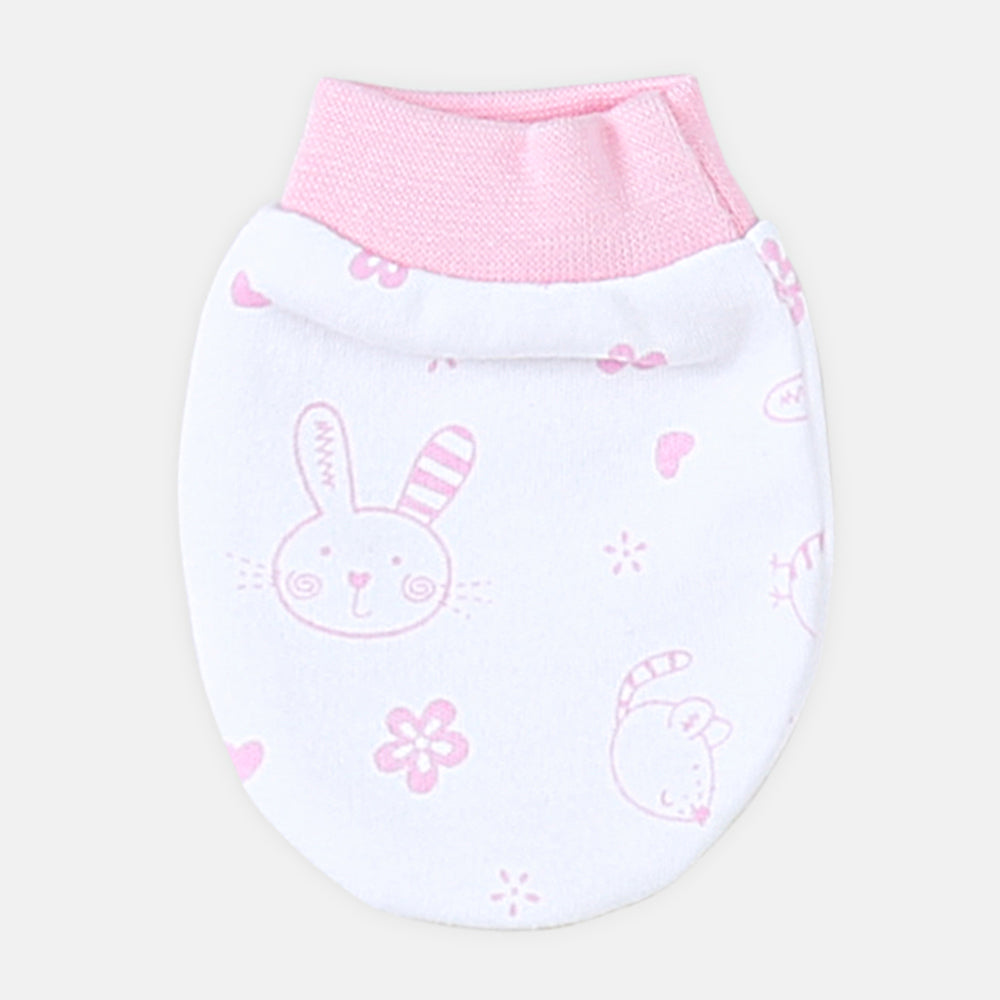 MITTENS & BOOTIES PINK & WHITE