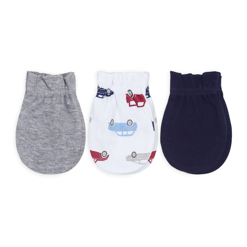 MITTENS PK-3 NAVY CARS