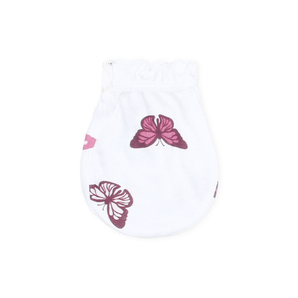 MITTENS PK-3 TEA PINK BUTTERFLY