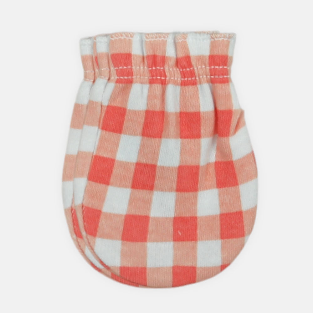 MITTENS PK-3 RED CHECK