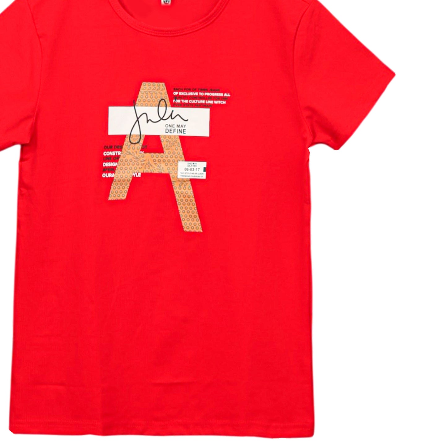 ONE MAY DEFINE RED TEE