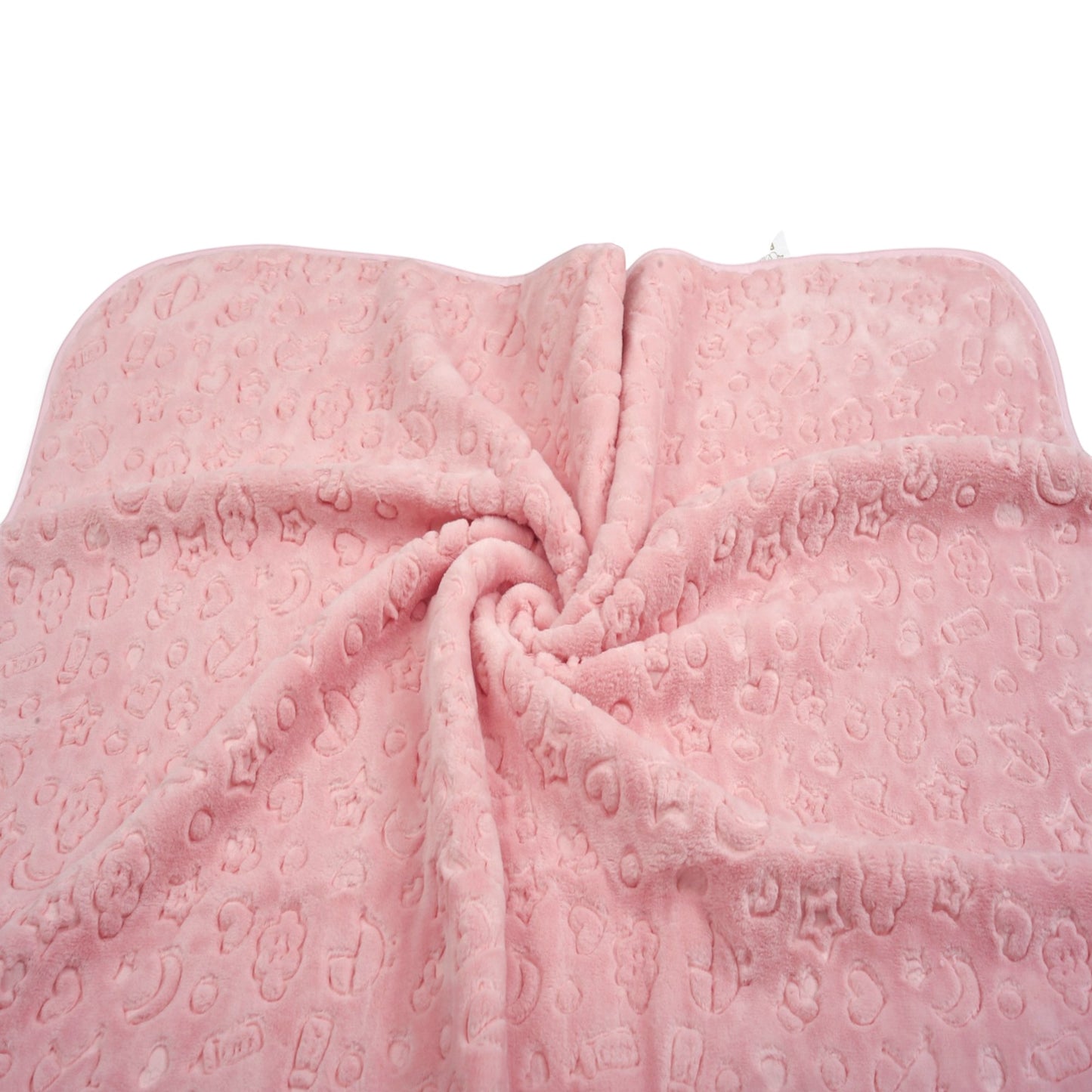 PINK ICONS EMBOSSED BLANKET