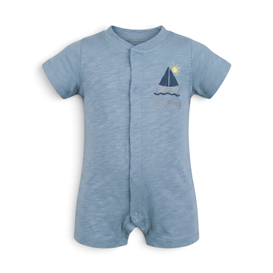 BABY BOY ROMPER BLUE BOAT