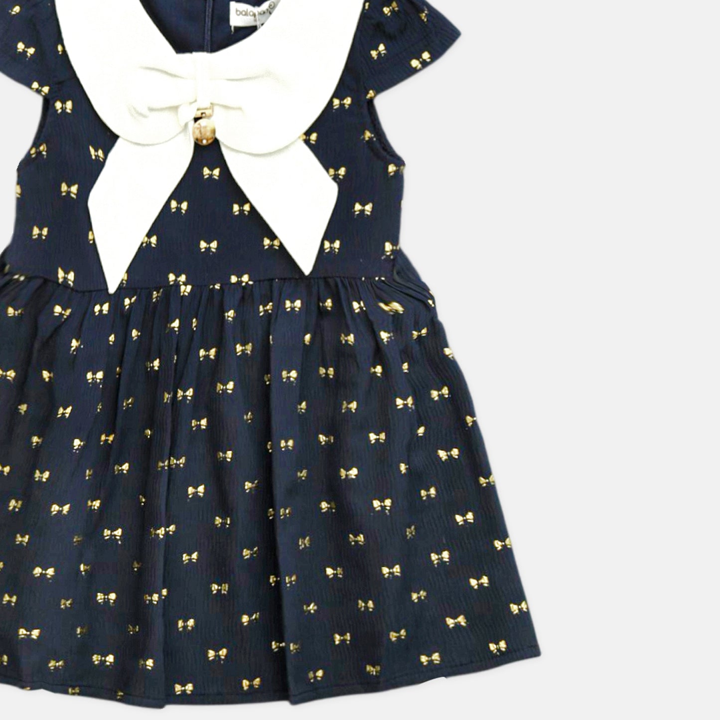Navy Gold-Bow Frock