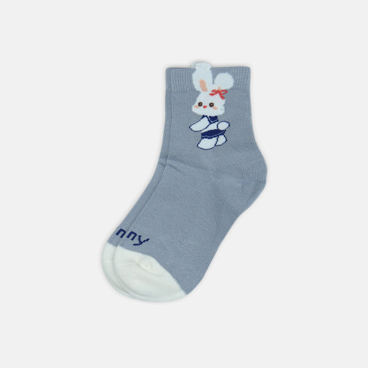 GIRL SOCKS POWDER BLUE FLOWER
