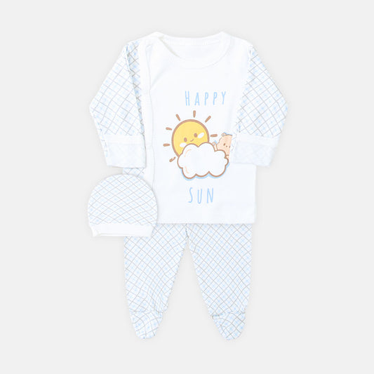 NEWBORN SUIT BOYS HAPPY SUN WITH CAP