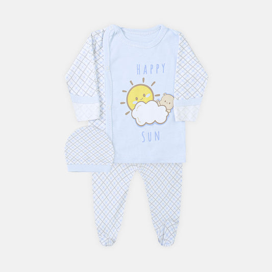 NEWBORN SUIT BOYS HAPPY SUN WITH CAP